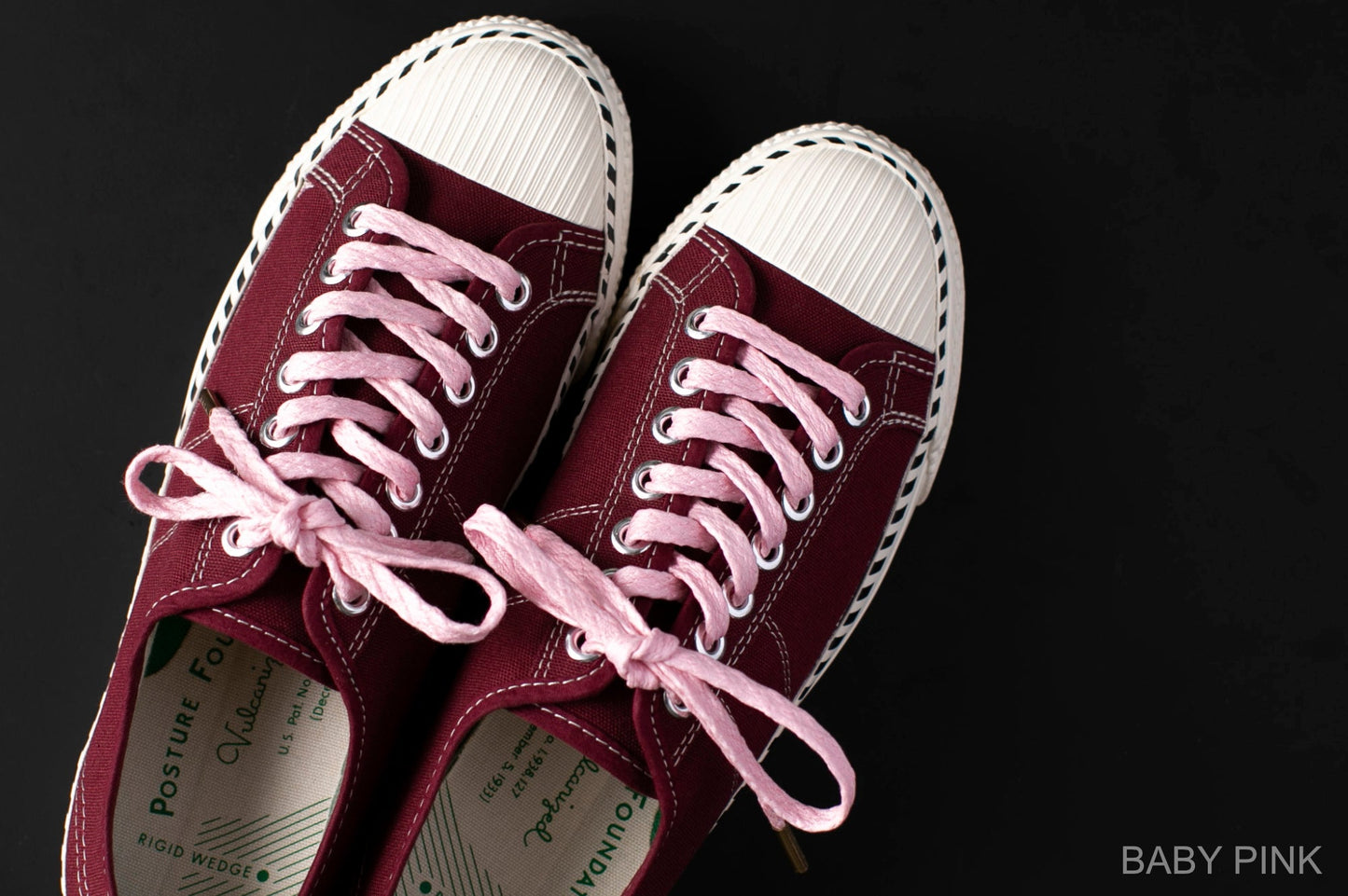 WAFFLE SHOE LACE BABY PINK