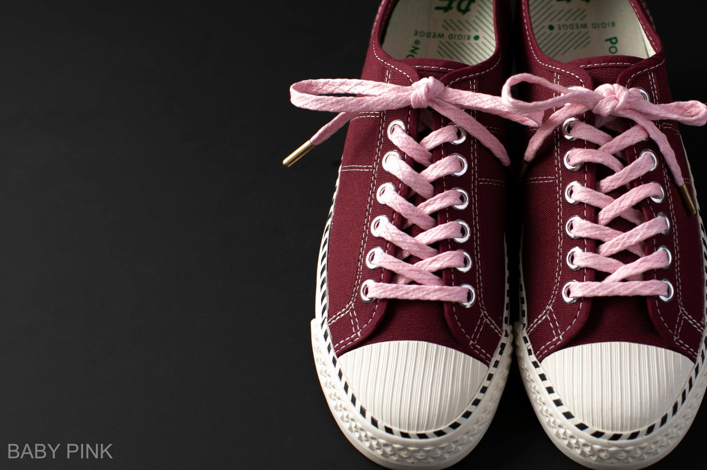 WAFFLE SHOE LACE BABY PINK