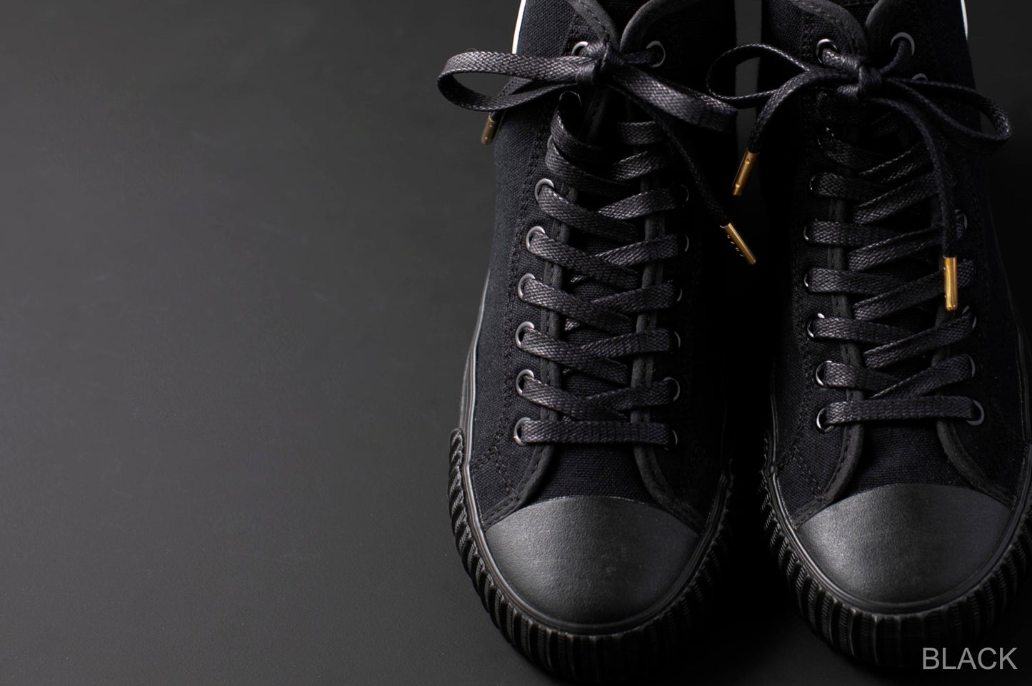 WAX' SHOE LACE -FLAT- BLACK