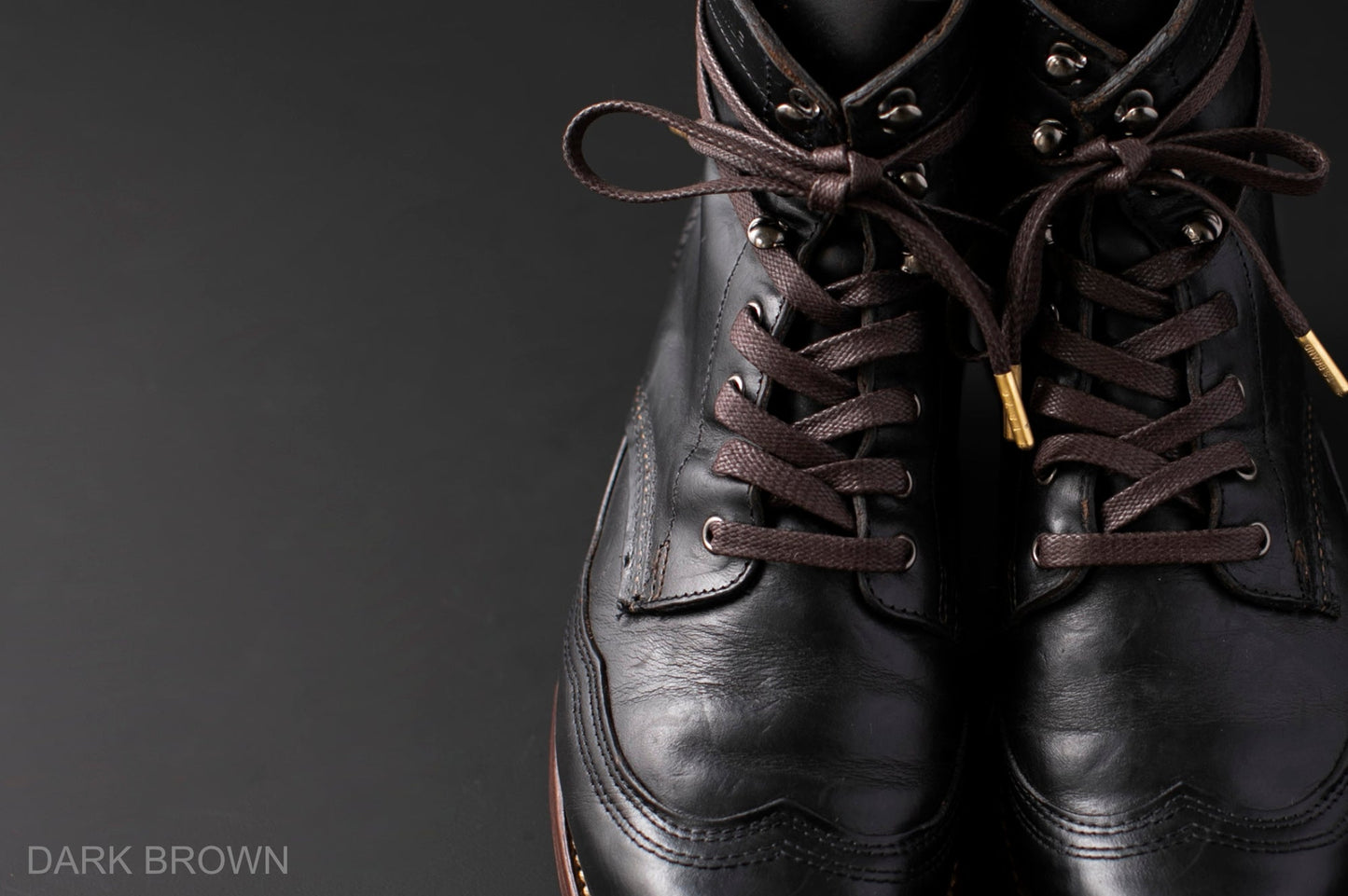 WAX' SHOE LACE -FLAT- DARK BROWN
