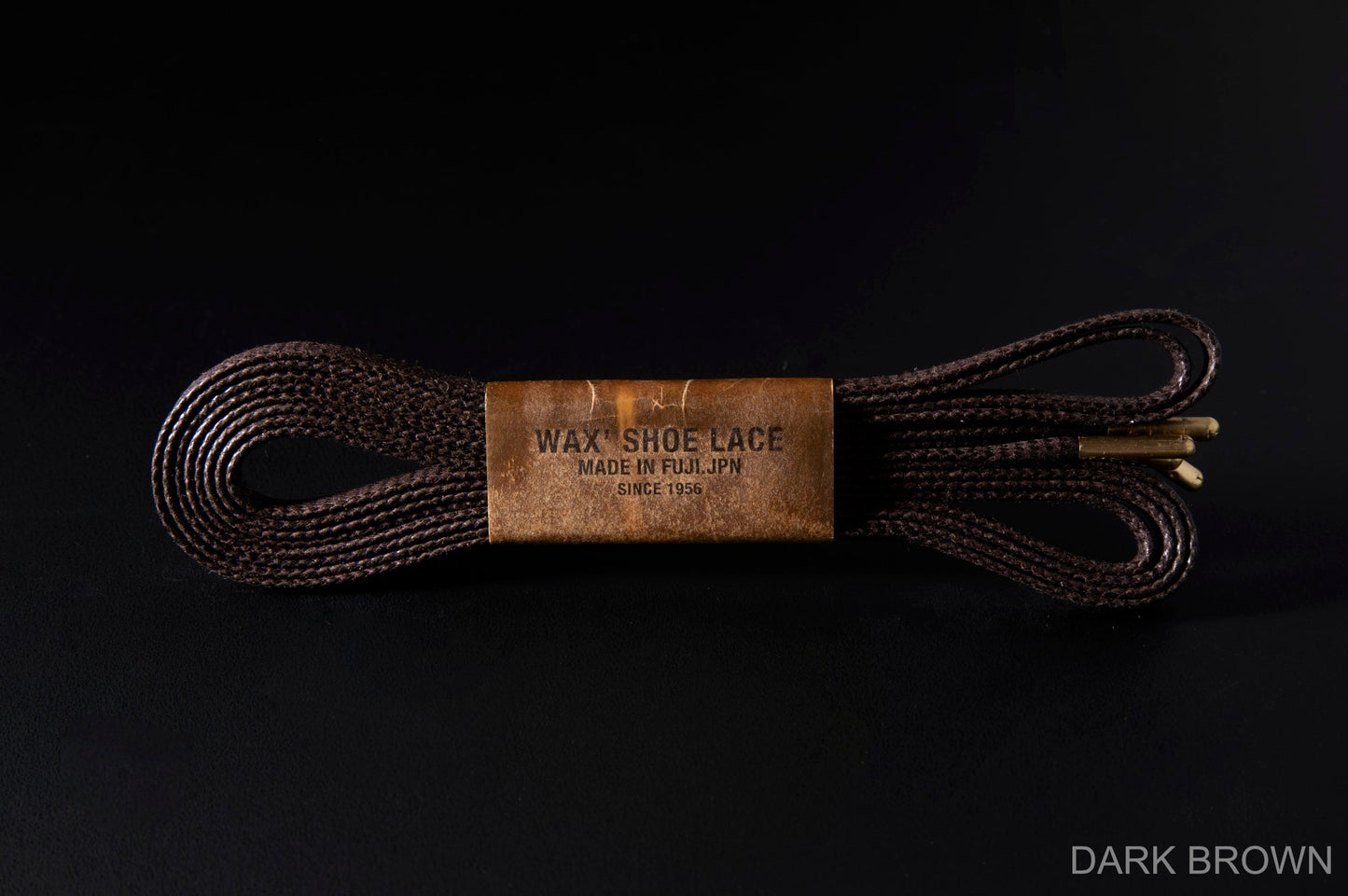 WAX' SHOE LACE -FLAT- DARK BROWN