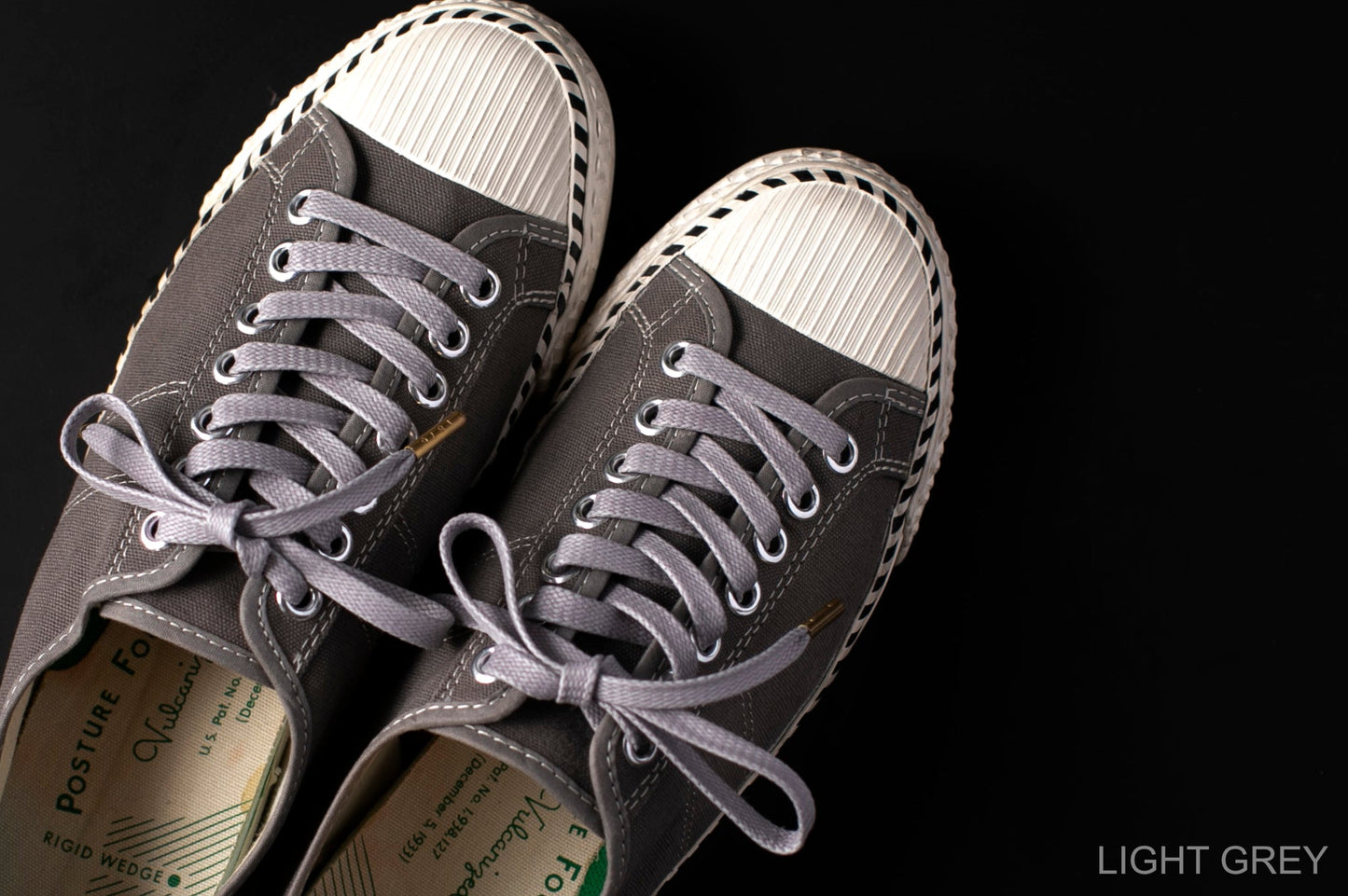 WAX' SHOE LACE -FLAT- LIGHT GREY
