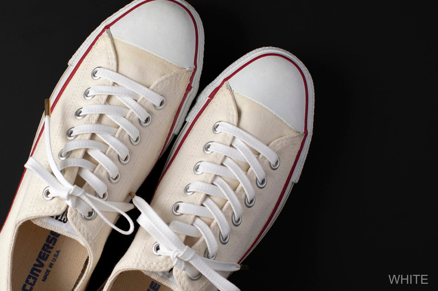 WAX' SHOE LACE -FLAT- WHITE