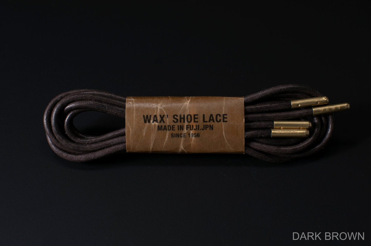 WAX' SHOE LACE -ROUND- DARK BROWN