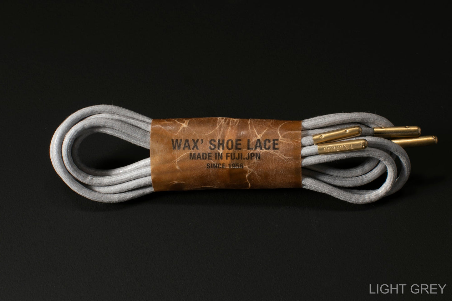 WAX' SHOE LACE -ROUND- LIGHT GREY