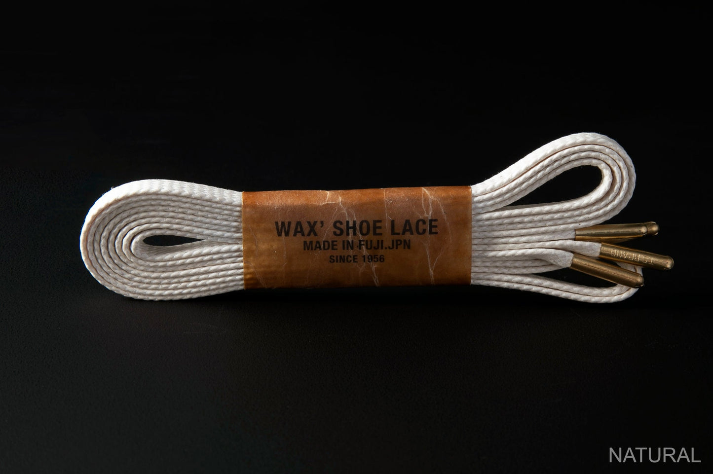 WAX' SHOE LACE -FLAT- NATURAL