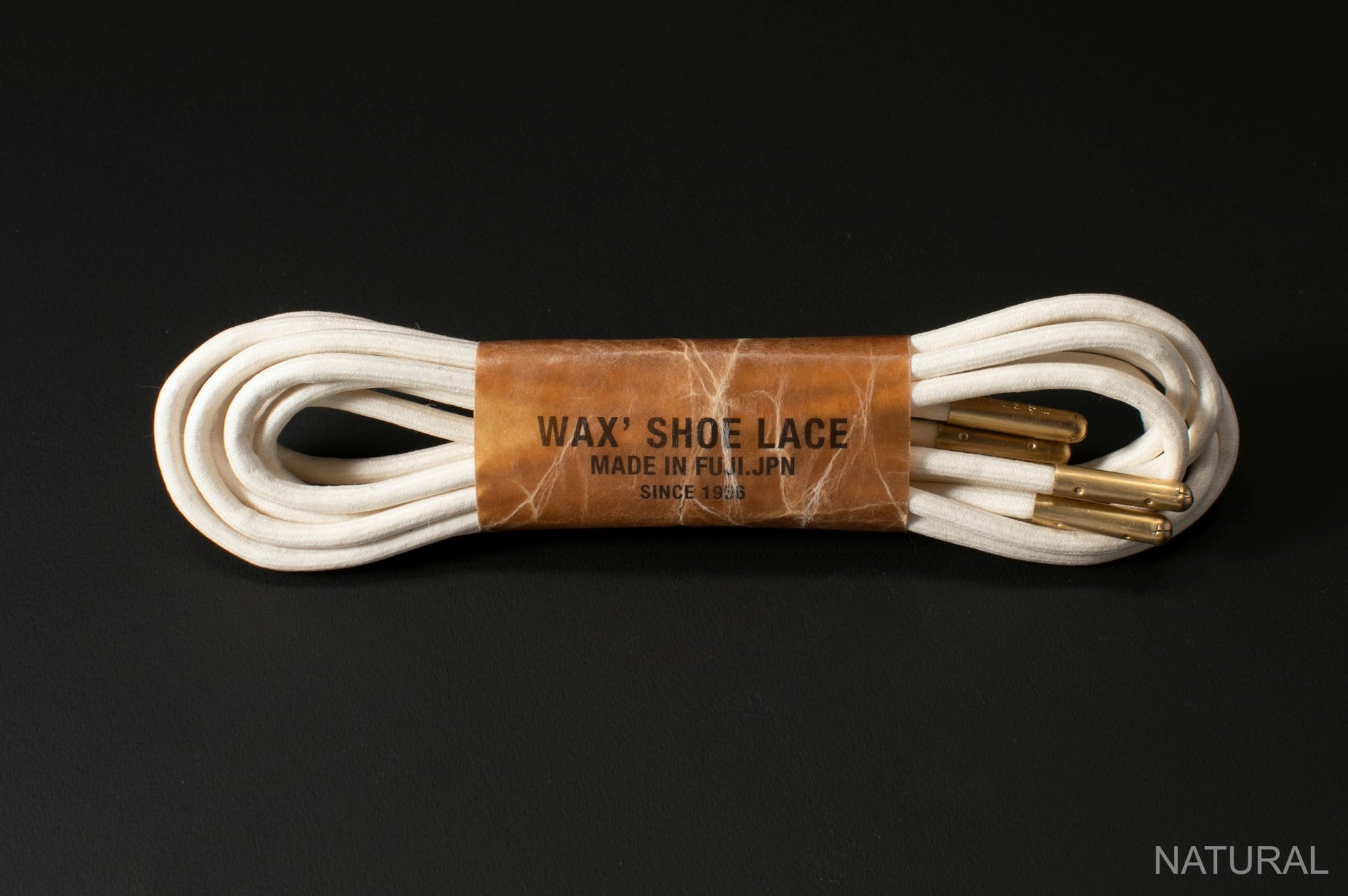 WAX' SHOE LACE -ROUND- NATURAL