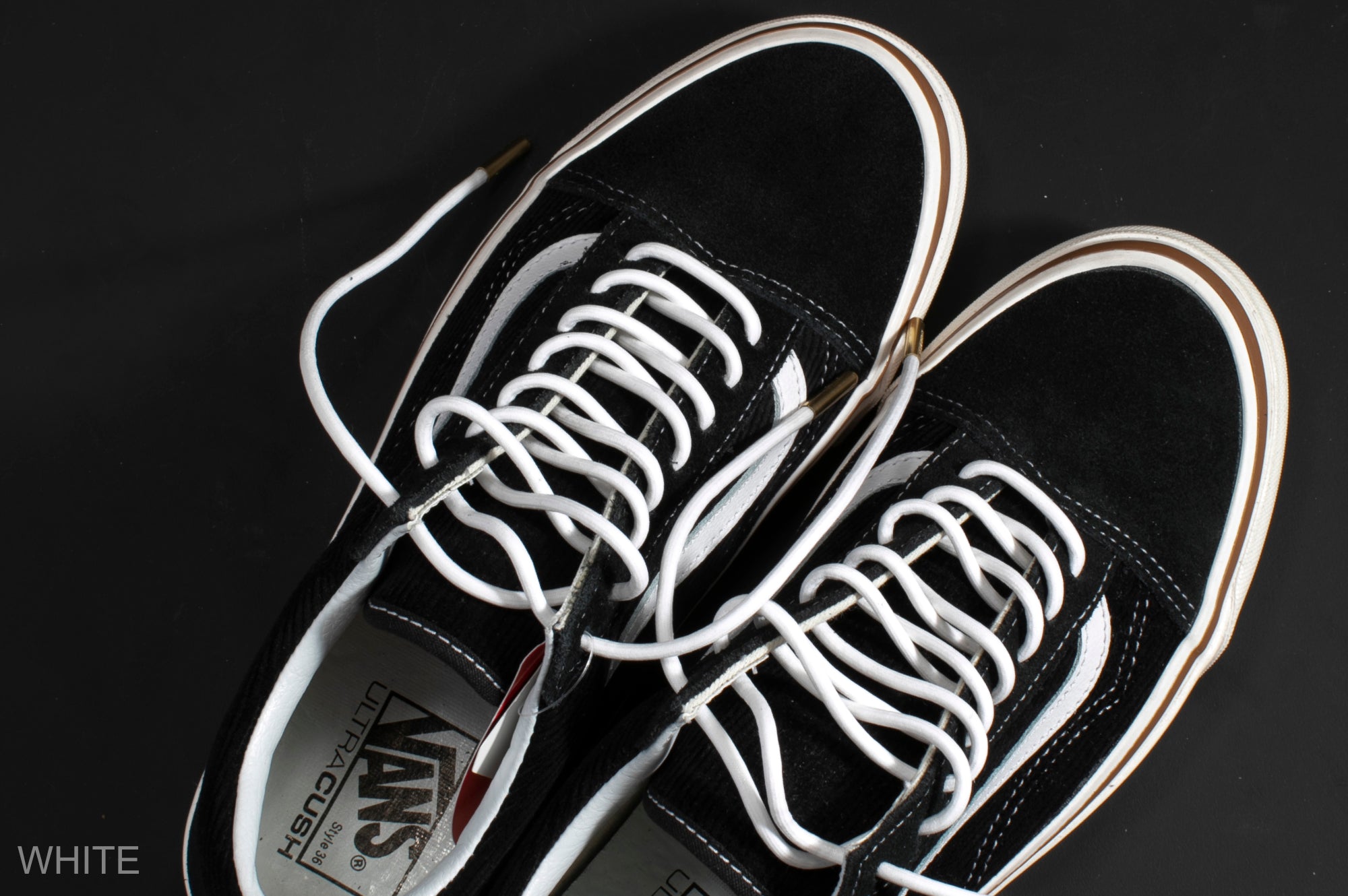 Vans black outlet shoe laces