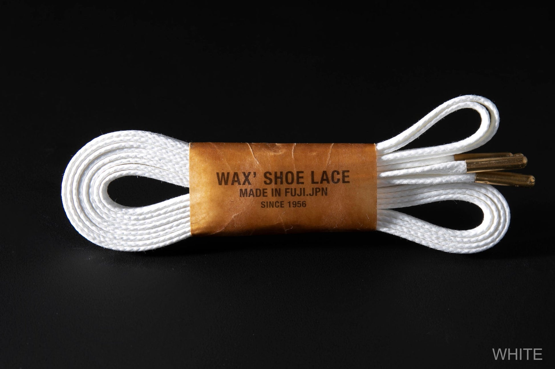 WAX' SHOE LACE -FLAT- WHITE